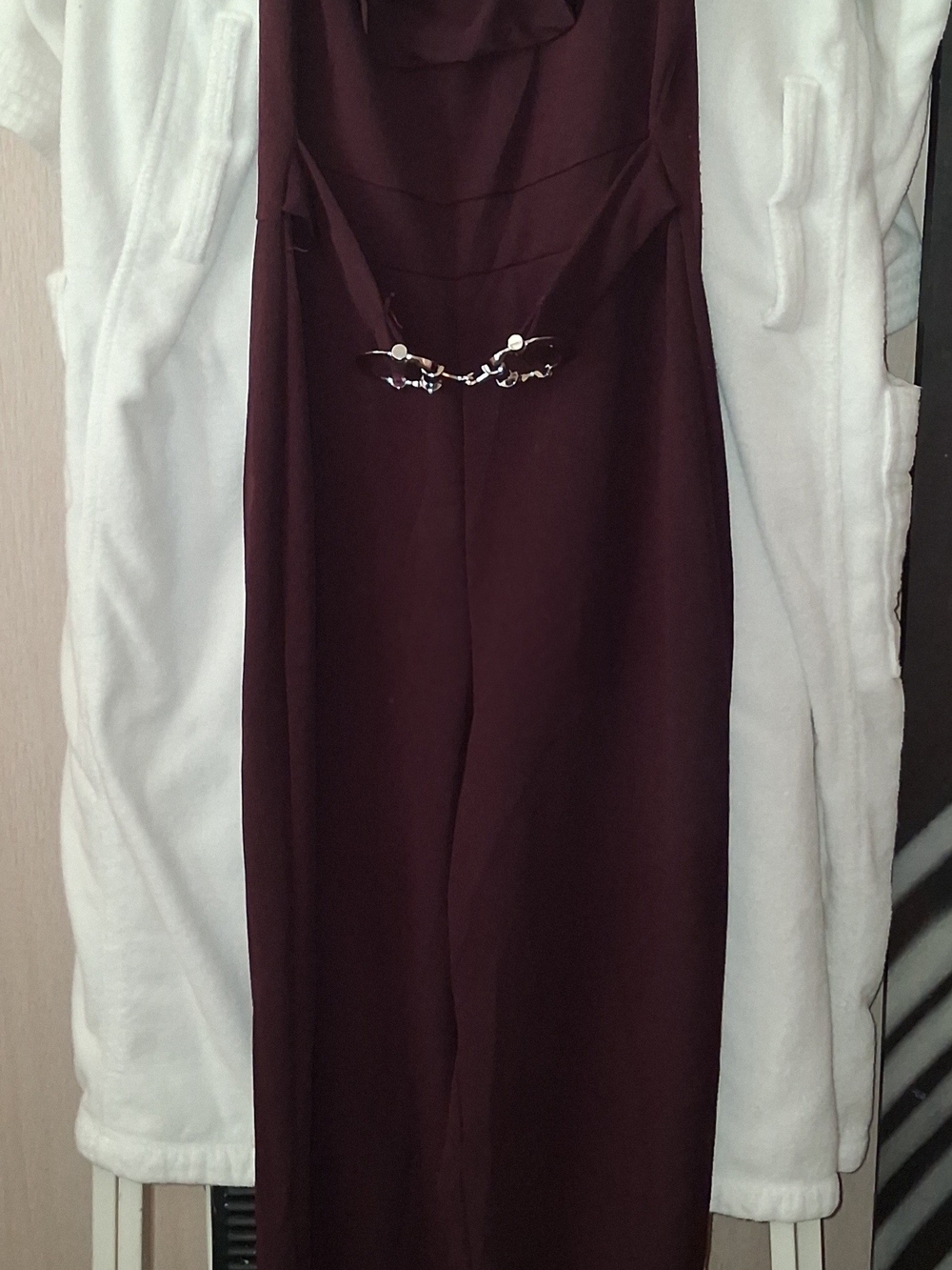 Elegant Women’s Jumpsuit in Deep Wine